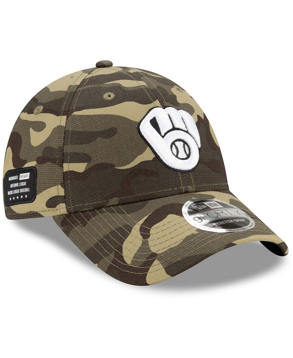 

Мужская камуфляжная регулируемая кепка Milwaukee Brewers 2021 Armed Forces Day 9Forty New Era