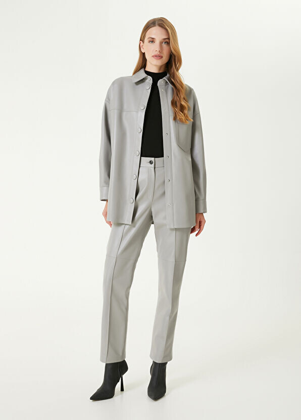 

Кожаные штаны Beymen Collection, серый