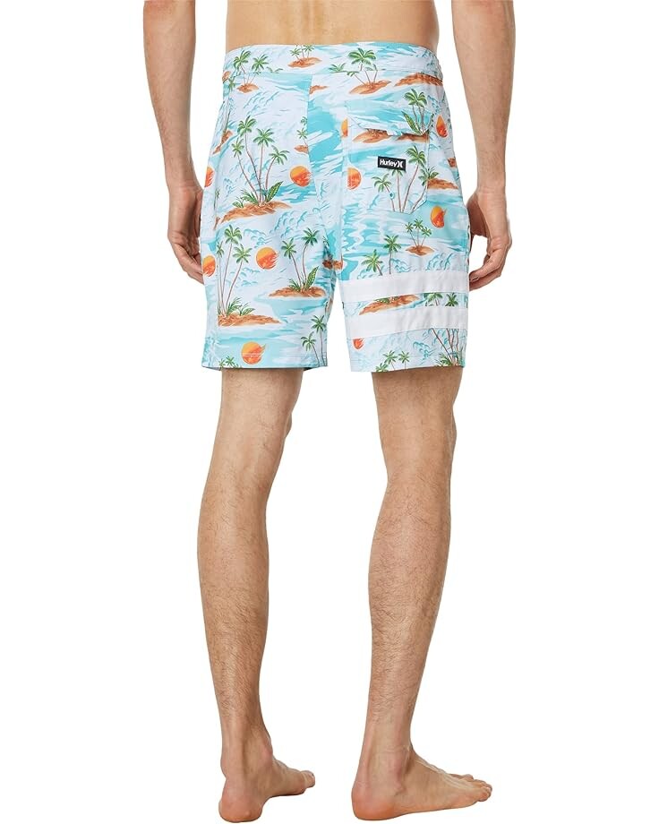 

Шорты для плавания Hurley Block Party 18" Boardshorts, светло-синий