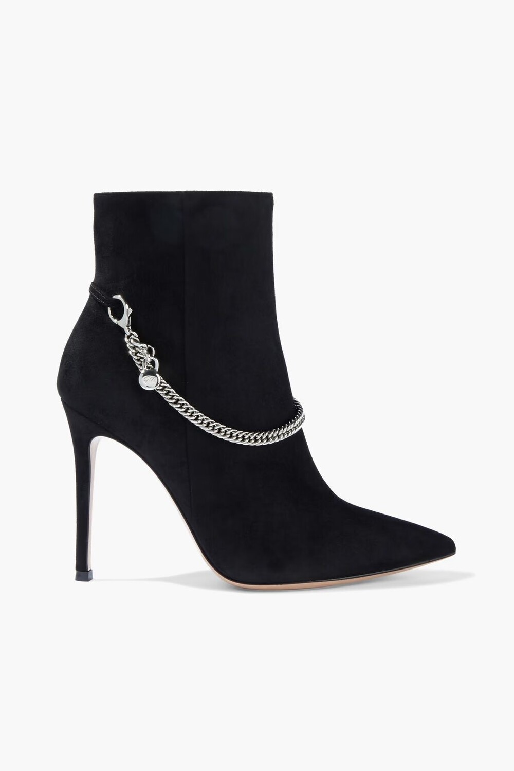 

Замшевые ботильоны Annie 115 с цепочкой Gianvito Rossi, черный