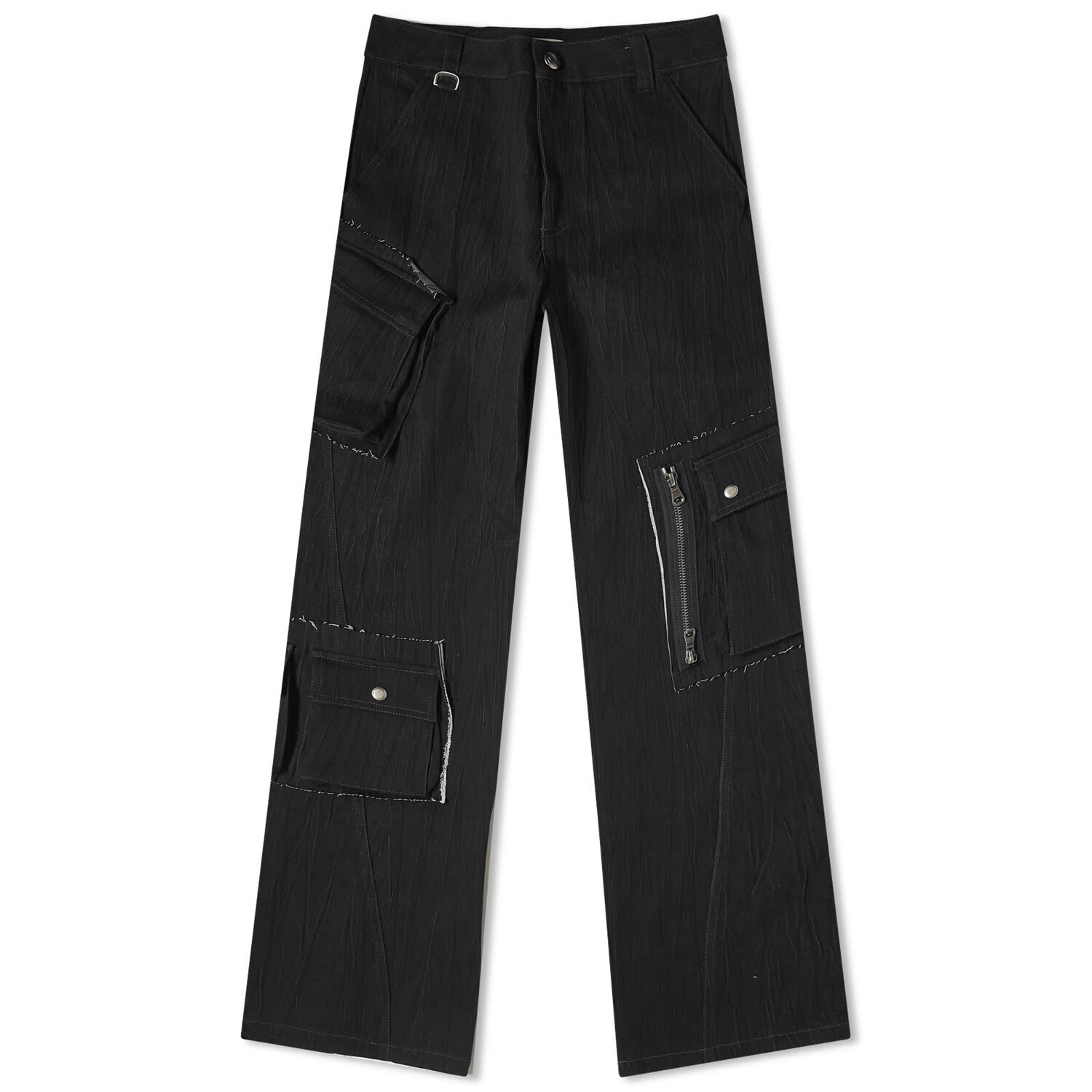 

Брюки карго Andersson Bell Mulina Crinkle Denim, цвет Washed Black