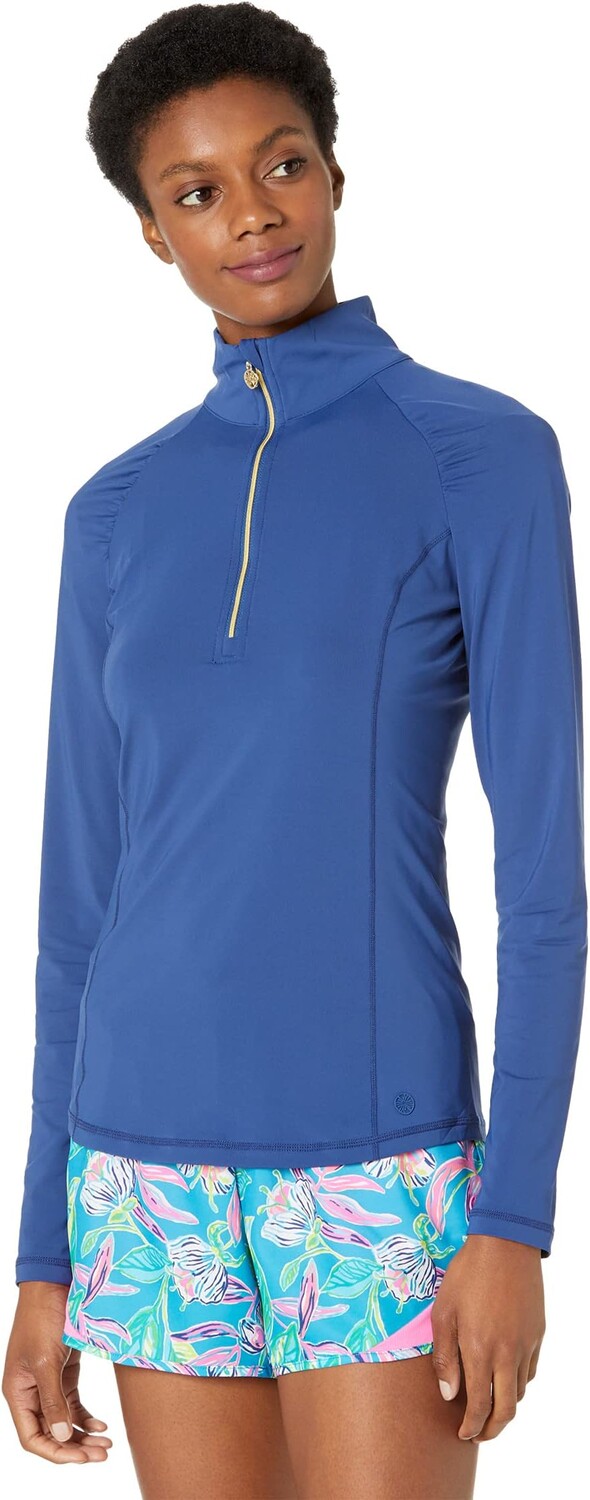 

Жюстин 1/2 молнии UPF 50+ Lilly Pulitzer, цвет Oyster Bay Navy