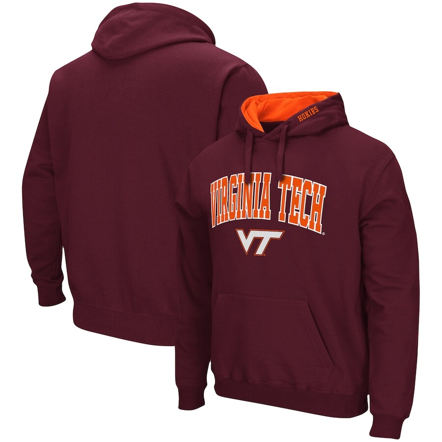 

Пуловер с капюшоном Colosseum Virginia Tech Hokies, бордовый
