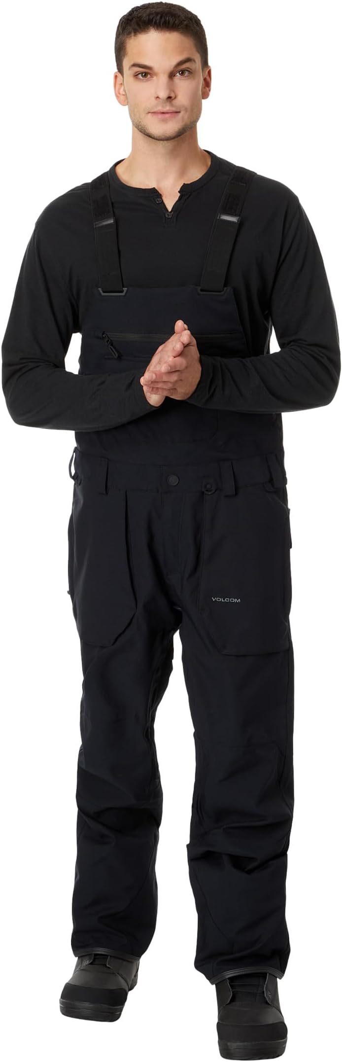 брюки timberland pro ironhide original fit flex bib overalls цвет jet black Брюки Roan Bib Overalls Volcom Snow, черный