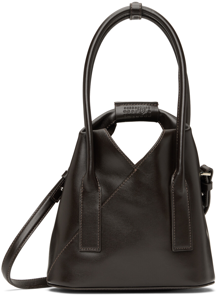 

Коричневая треугольная сумка MM6 Maison Margiela