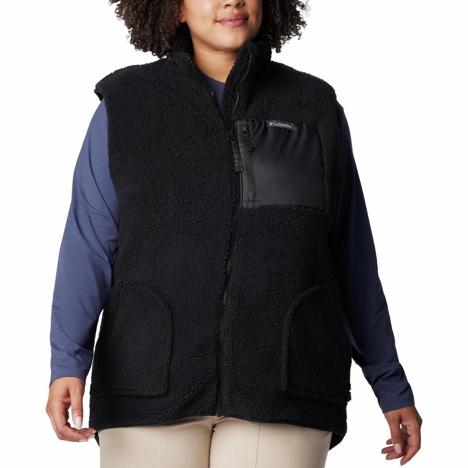 

Женский жилет больших размеров Columbia Holly Hideaway Vest Columbia, черный