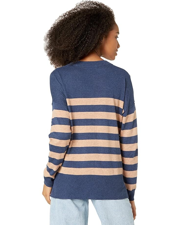 

Свитер Madewell Stripe California Girls Pocket Pullover, цвет Heather Indigo