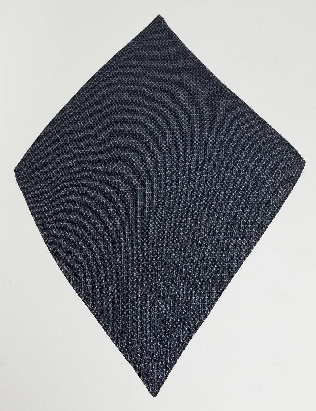 Плиссированный шарф с шестиугольной монограммой Темно-синий Kayra