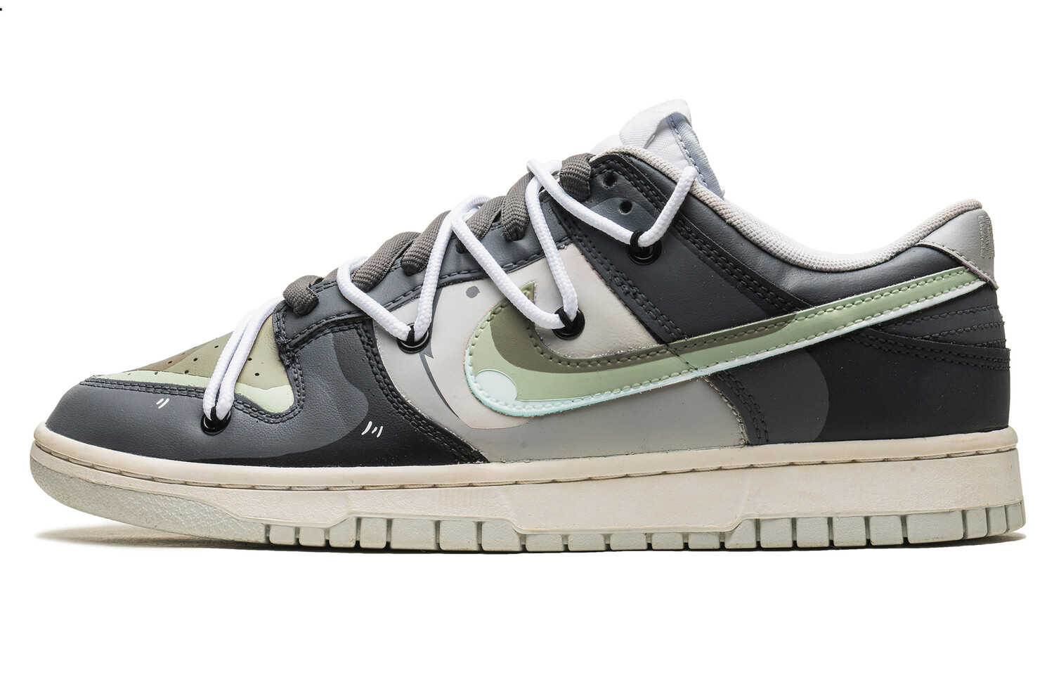

Кроссовки Nike Dunk Skateboarding Shoes Men Low-top Dark Gray, темно-серый
