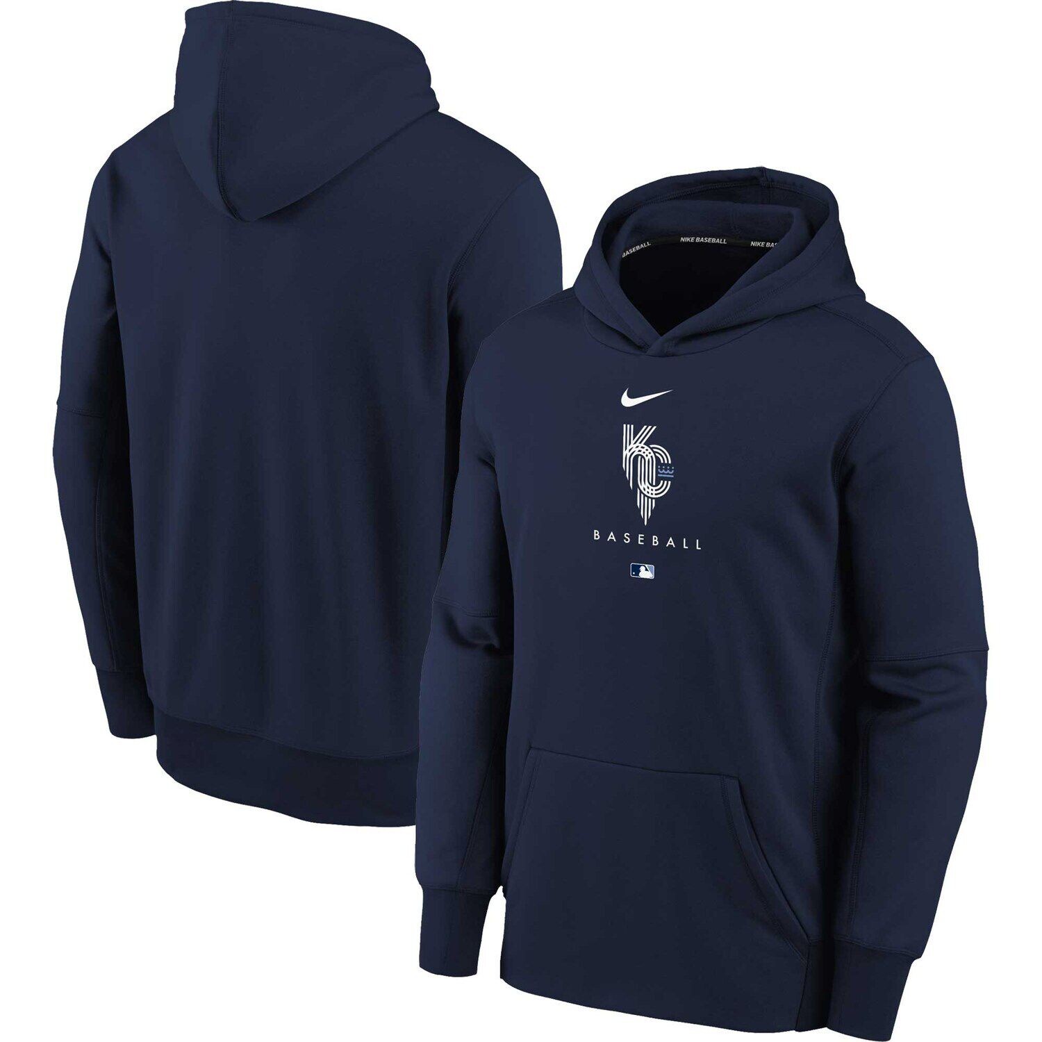 

Молодежный пуловер с капюшоном Nike Kansas City Royals City Connect Performance темно-синего цвета Nike
