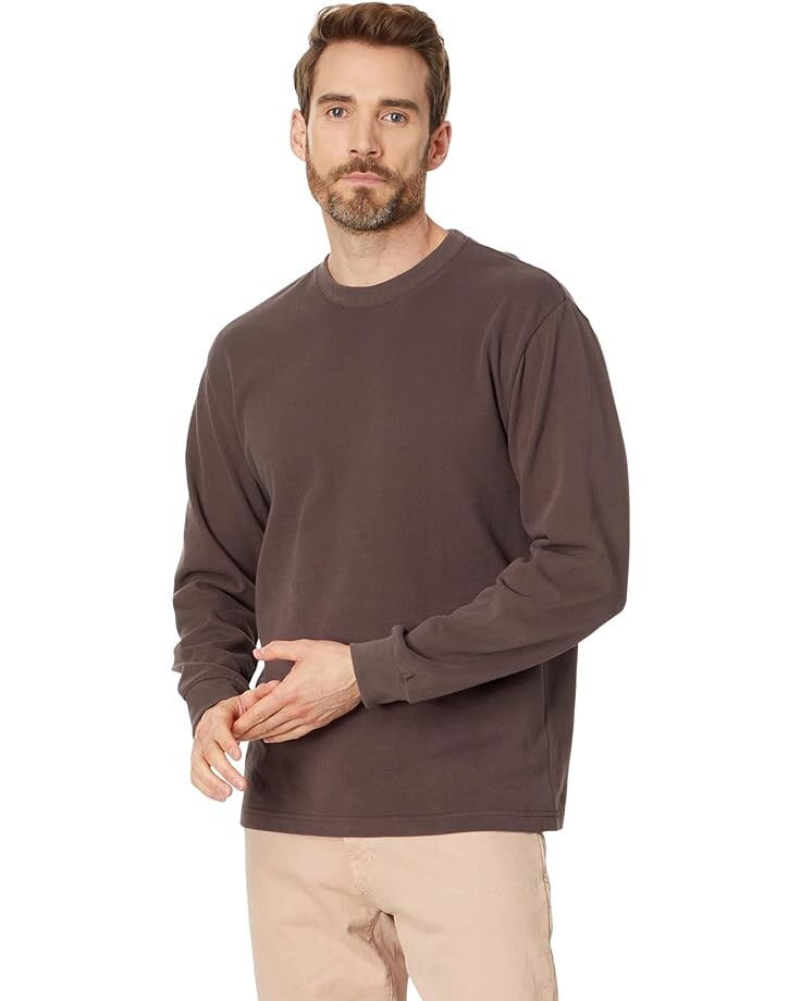 

Футболка Madewell Brushed Long-Sleeve Boxy, цвет Roasted Chicory