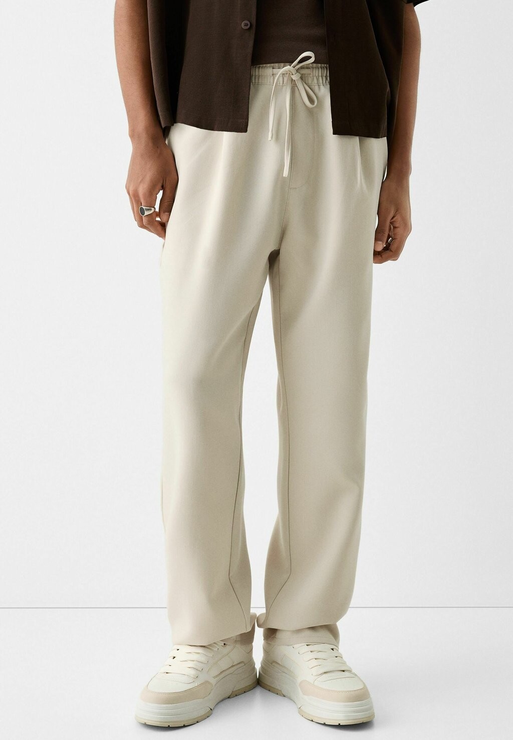 

Спортивные брюки TAILORED FIT WIDE Bershka, цвет sand