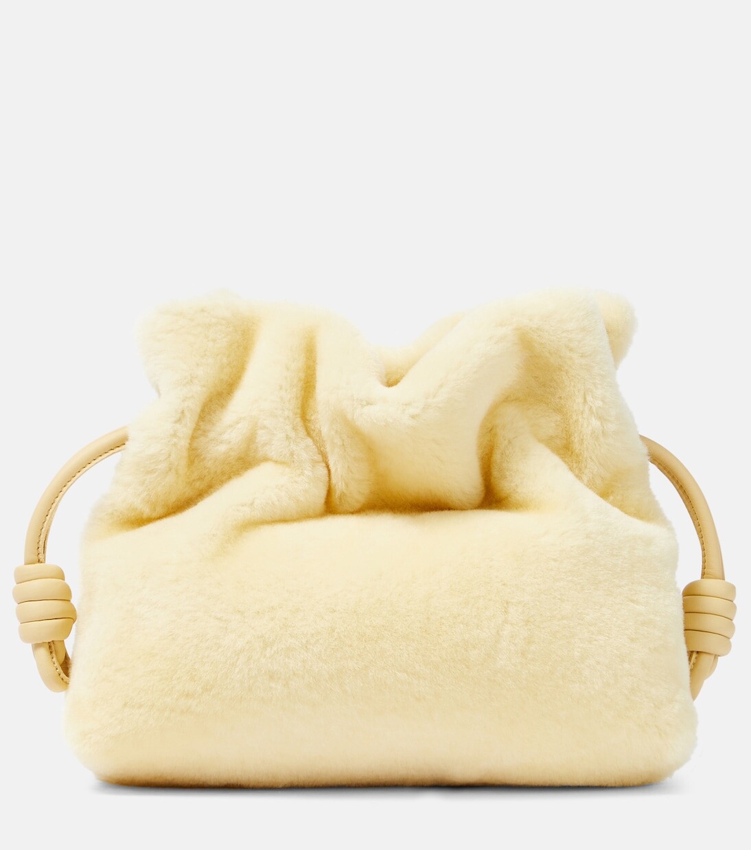 

Маленький клатч flamenco из овчины Loewe, белый