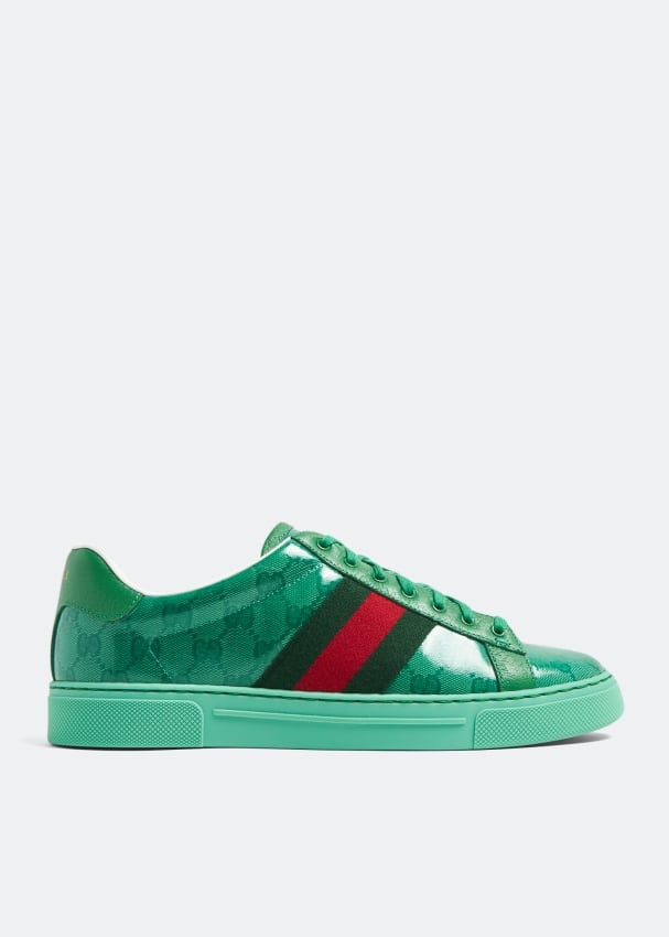 

Кроссовки Gucci Ace GG Crystal Canvas, зеленый