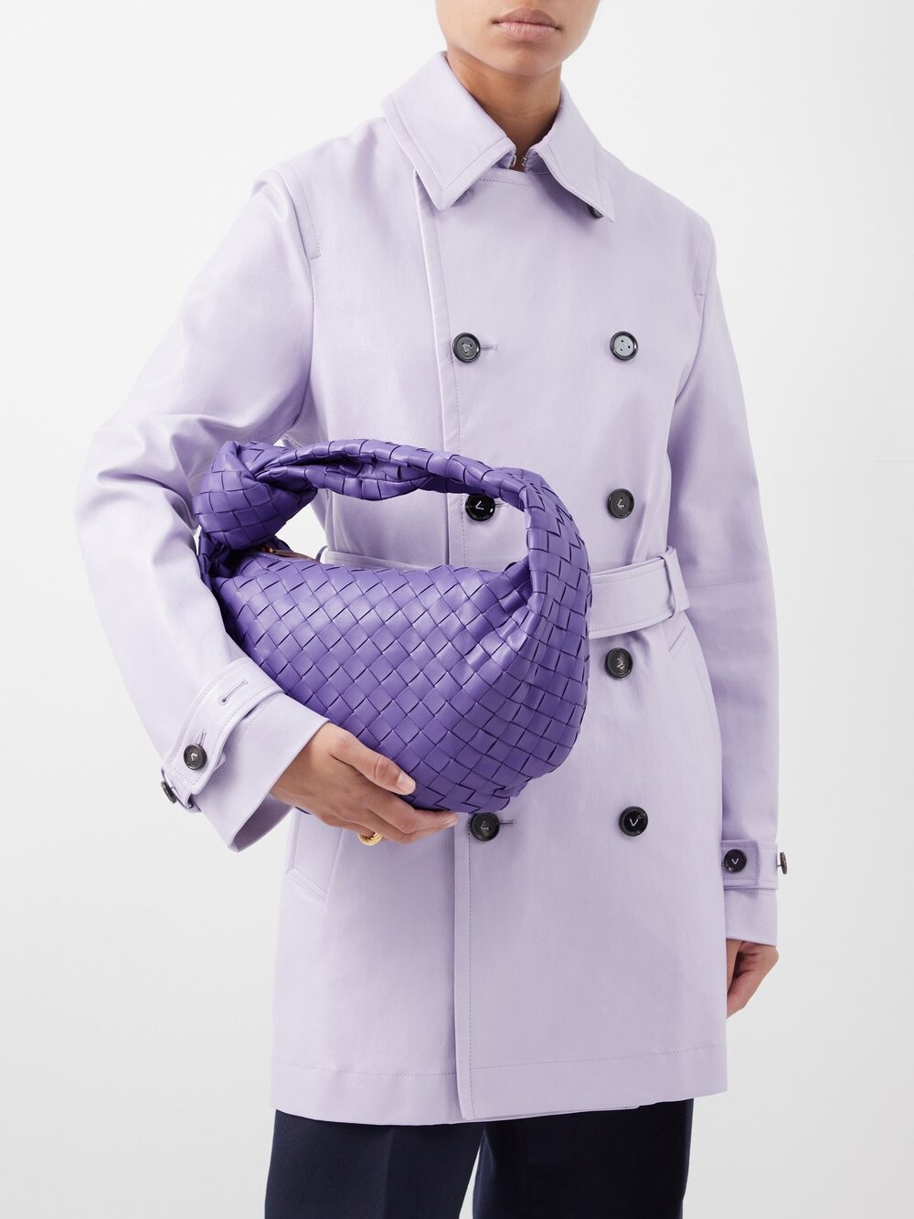 

Кожаная сумка через плечо jodie teen intrecciato Bottega Veneta, фиолетовый