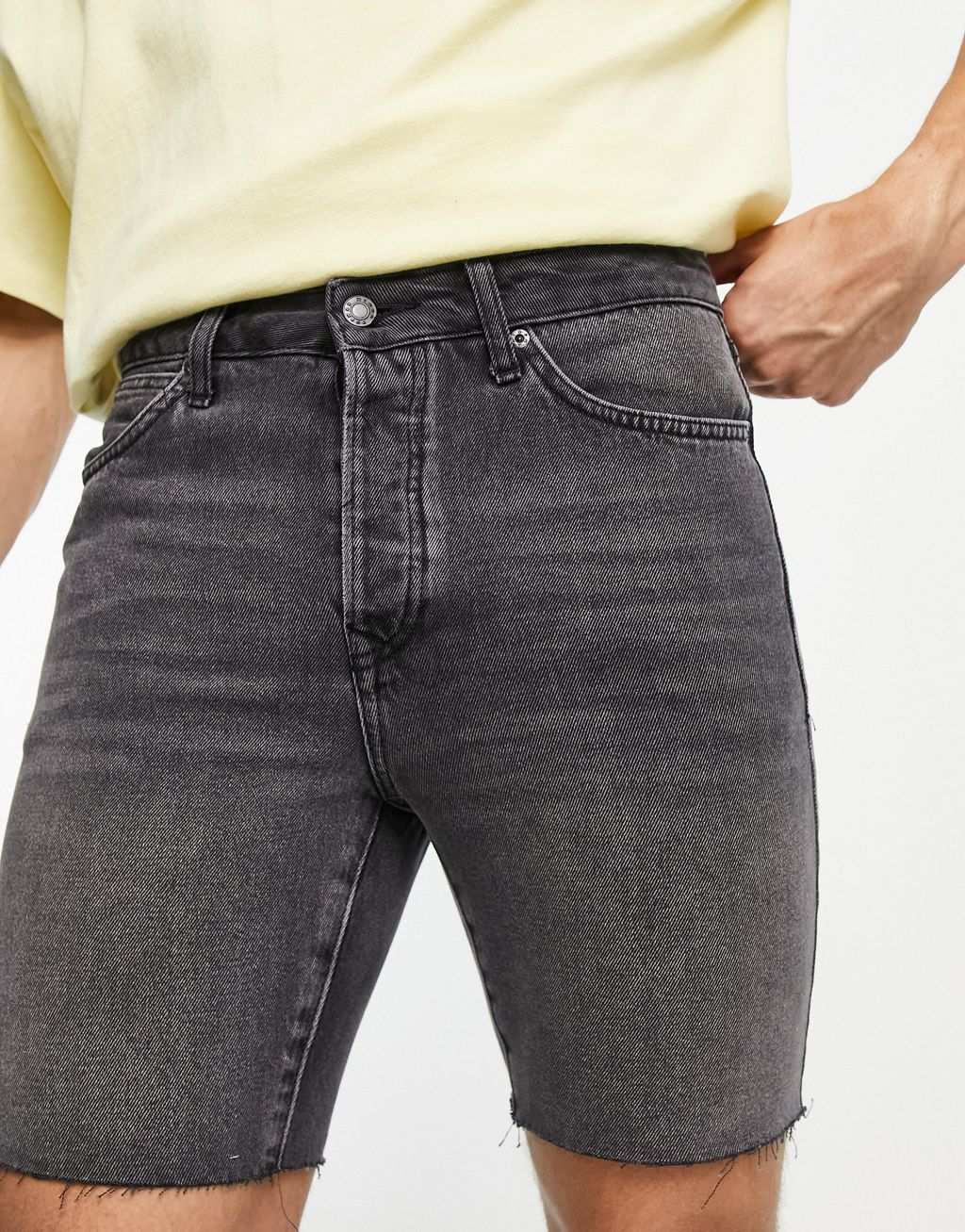 Черные джинсовые шорты узкого кроя Topman черные джинсовые шорты узкого кроя brave soul