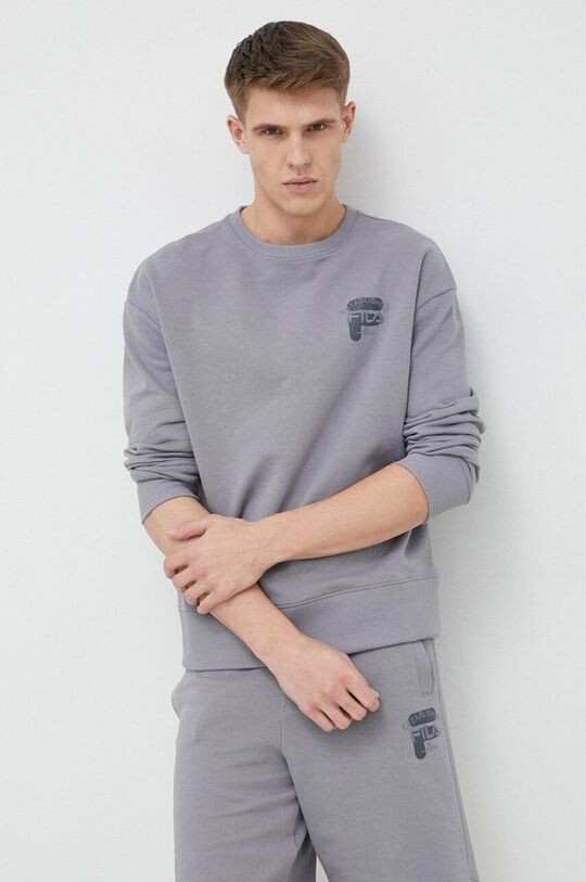 

Хлопковая толстовка Fila, серый