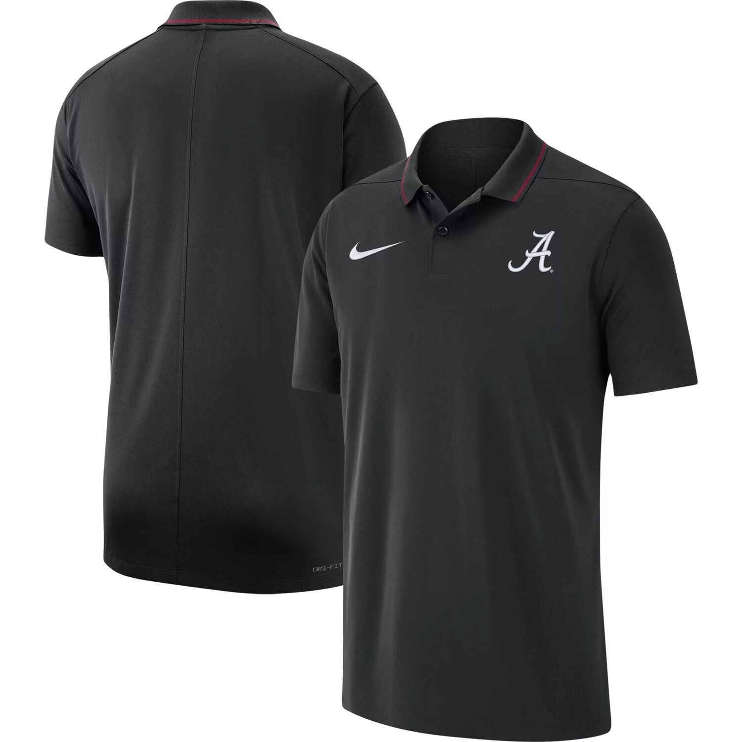 

Мужская черная футболка-поло Alabama Crimson Tide 2023 Coach Performance Nike, Черный