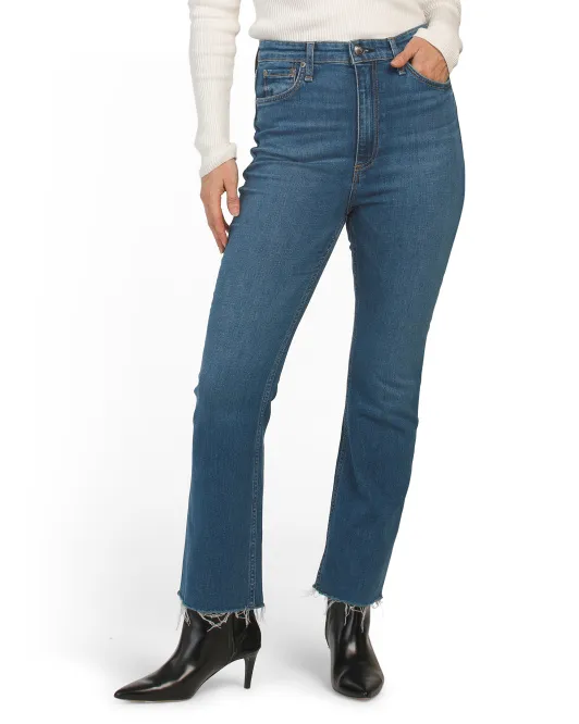 

Расклешенные джинсы до щиколотки с высокой посадкой Casey Rag & Bone, цвет Denim