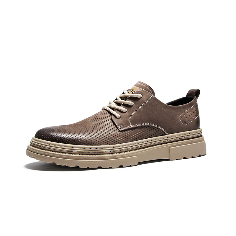 

Туфли мужские Men"s Casual Men Low-Top Hautton Jeans, коричневый