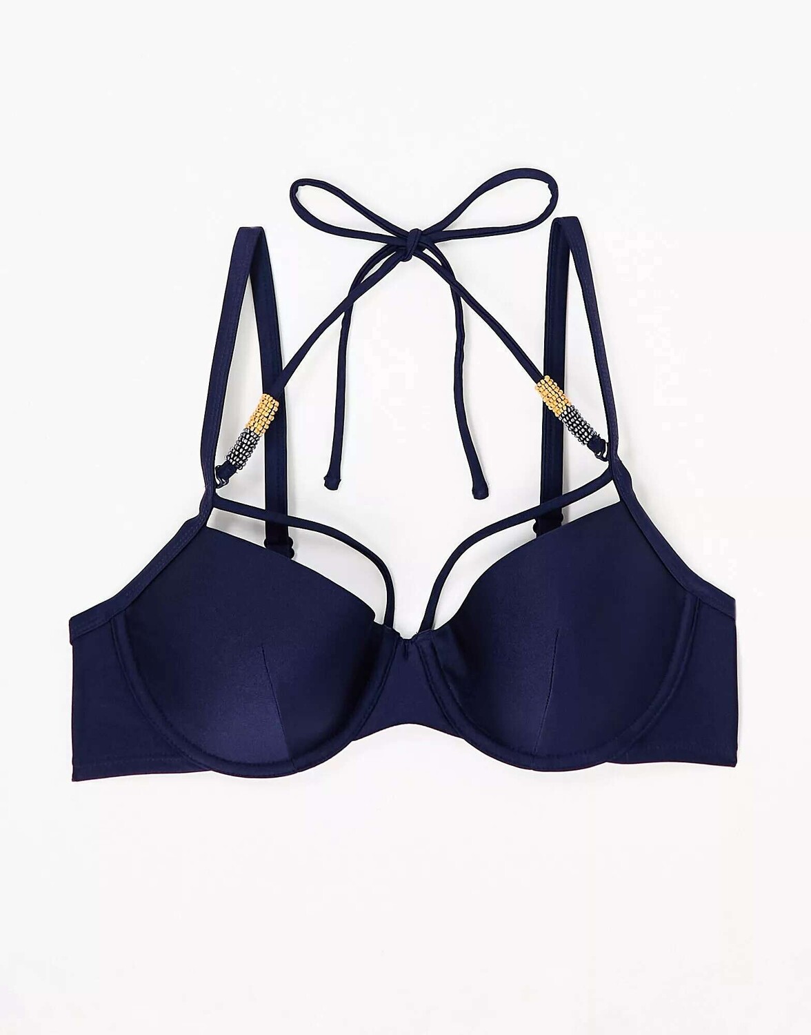 

Настоящий синий бикини-топ на косточках Hunkemoller, темно-синий цвет