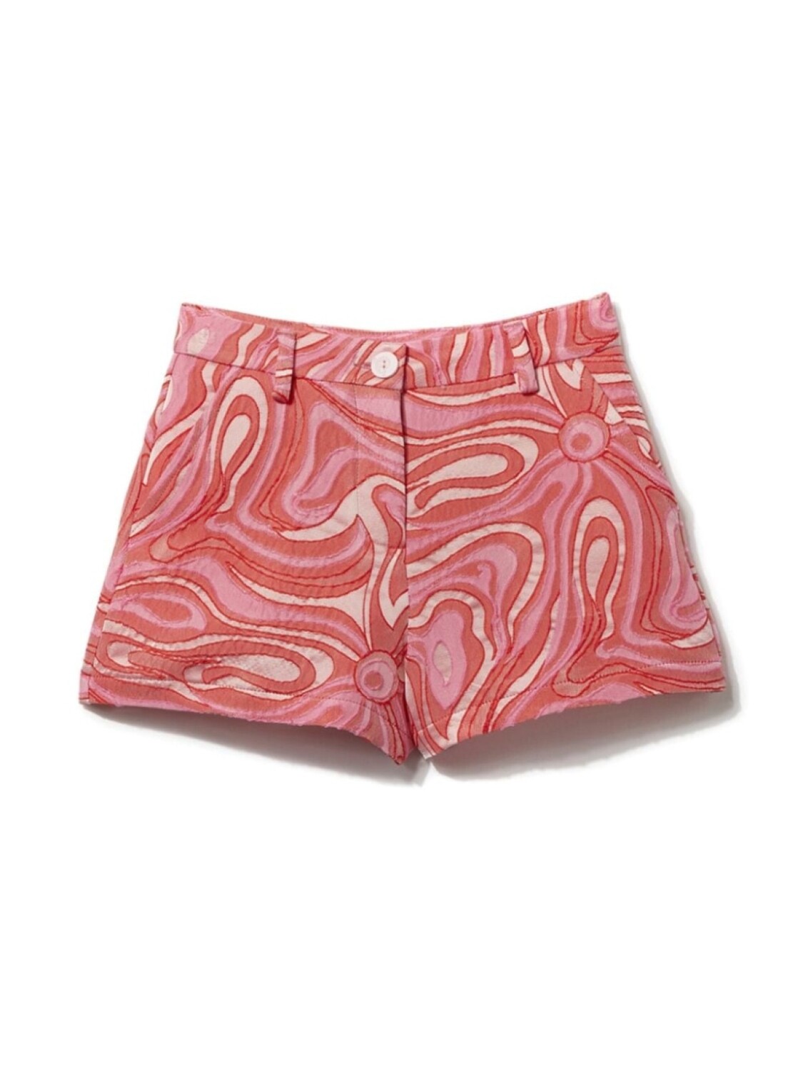 

PUCCI Junior шорты из жаккарда-мармо, красный