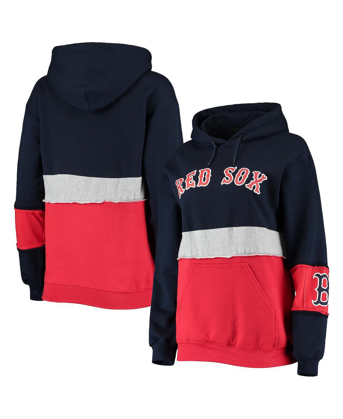 

Женский темно-синий пуловер с капюшоном Boston Red Sox Refried Apparel, темно-синий