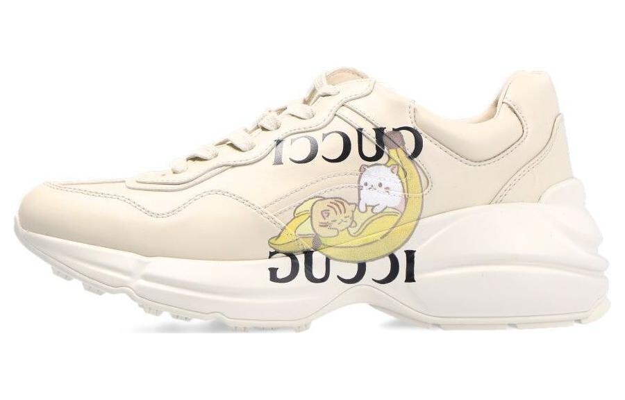 

Белые туфли Daddy с логотипом Bananya x GUCCI Wmns Rhyton
