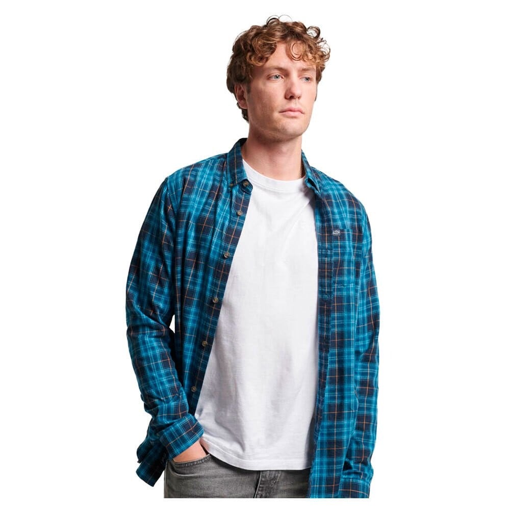 Рубашка Superdry Vintage Check, синий рубашка superdry vintage check красный