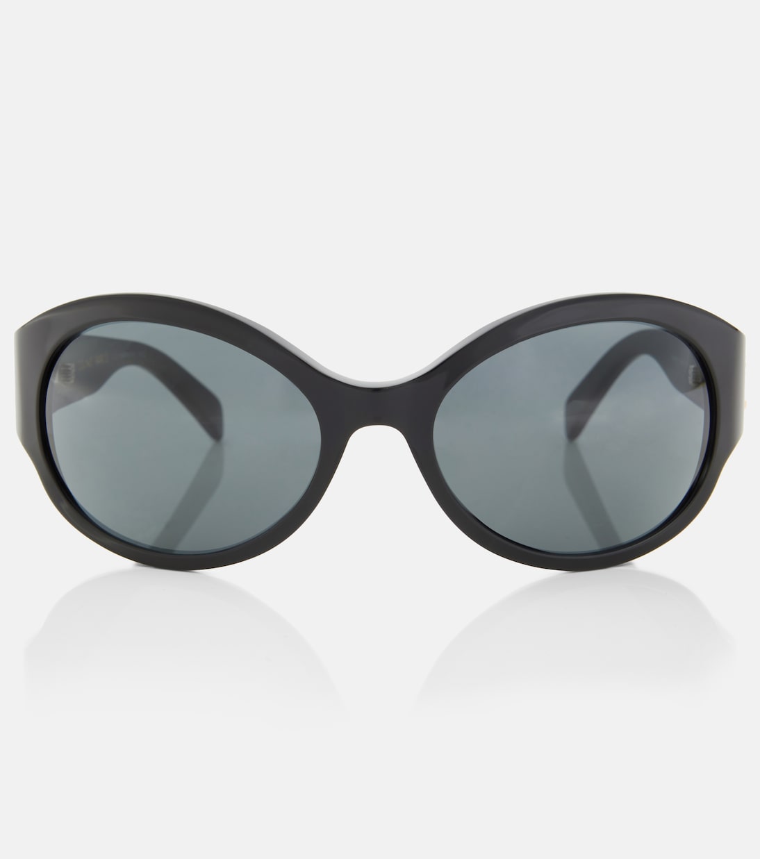 цена Солнцезащитные очки triomphe овальной формы Celine Eyewear, черный