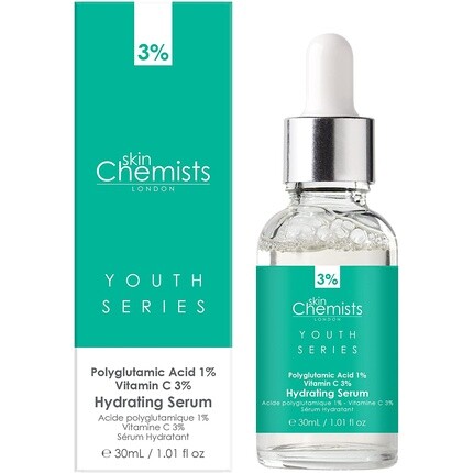 

Увлажняющая сыворотка с полиглутаминовой кислотой 1% и витамином С 3%, Skin Chemists