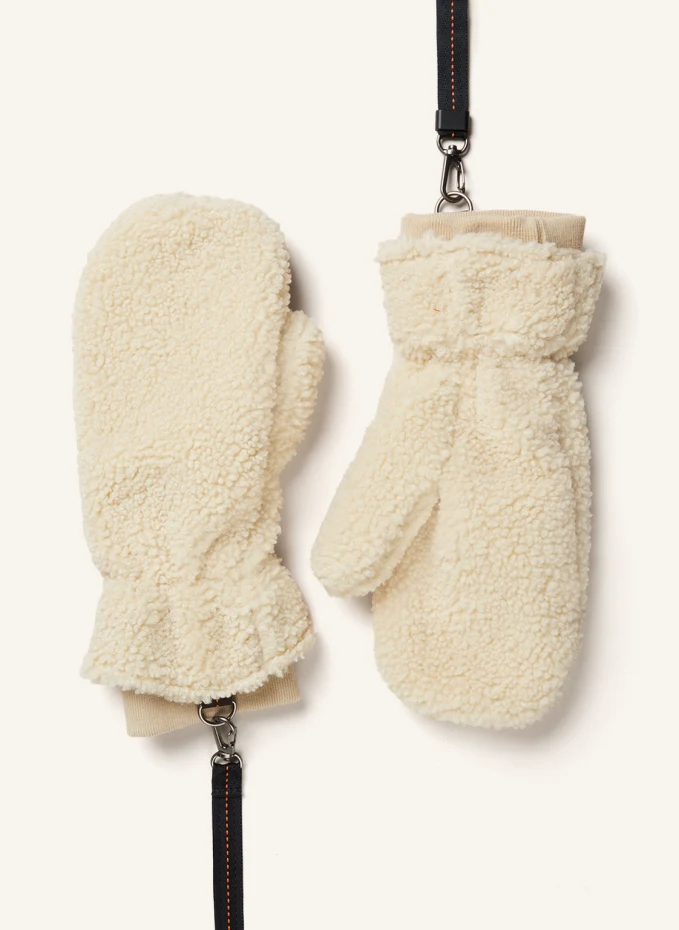 

Меховые варежки тедди Parajumpers, бежевый