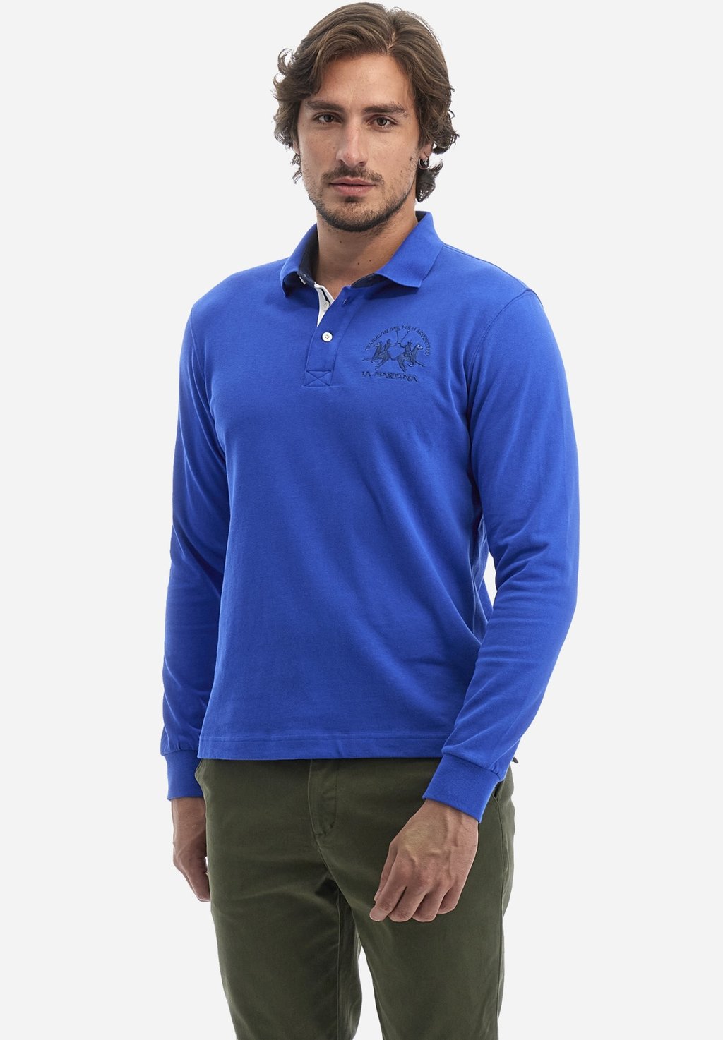 Рубашки поло Long-Sleeved Polo Shirt La Martina, цвет türkisches meer