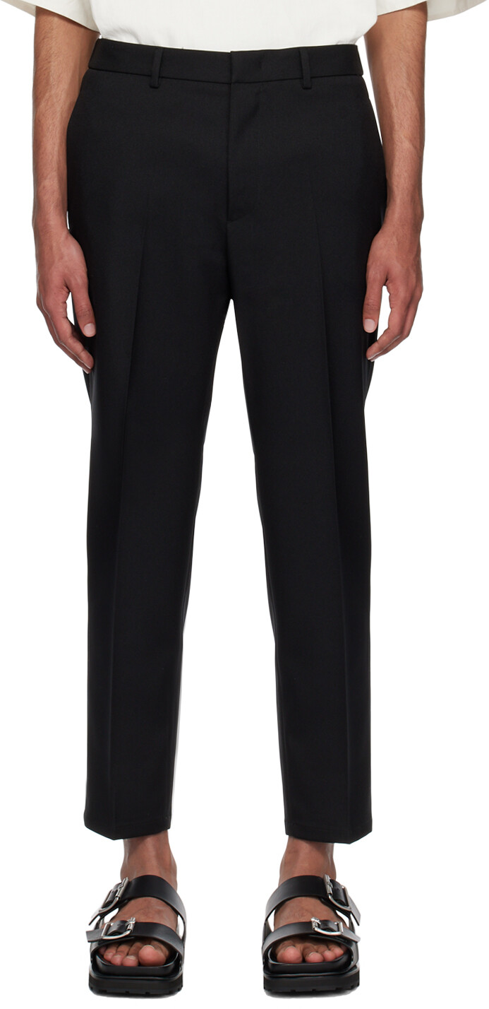 

Черные брюки со складками Jil Sander, Черный