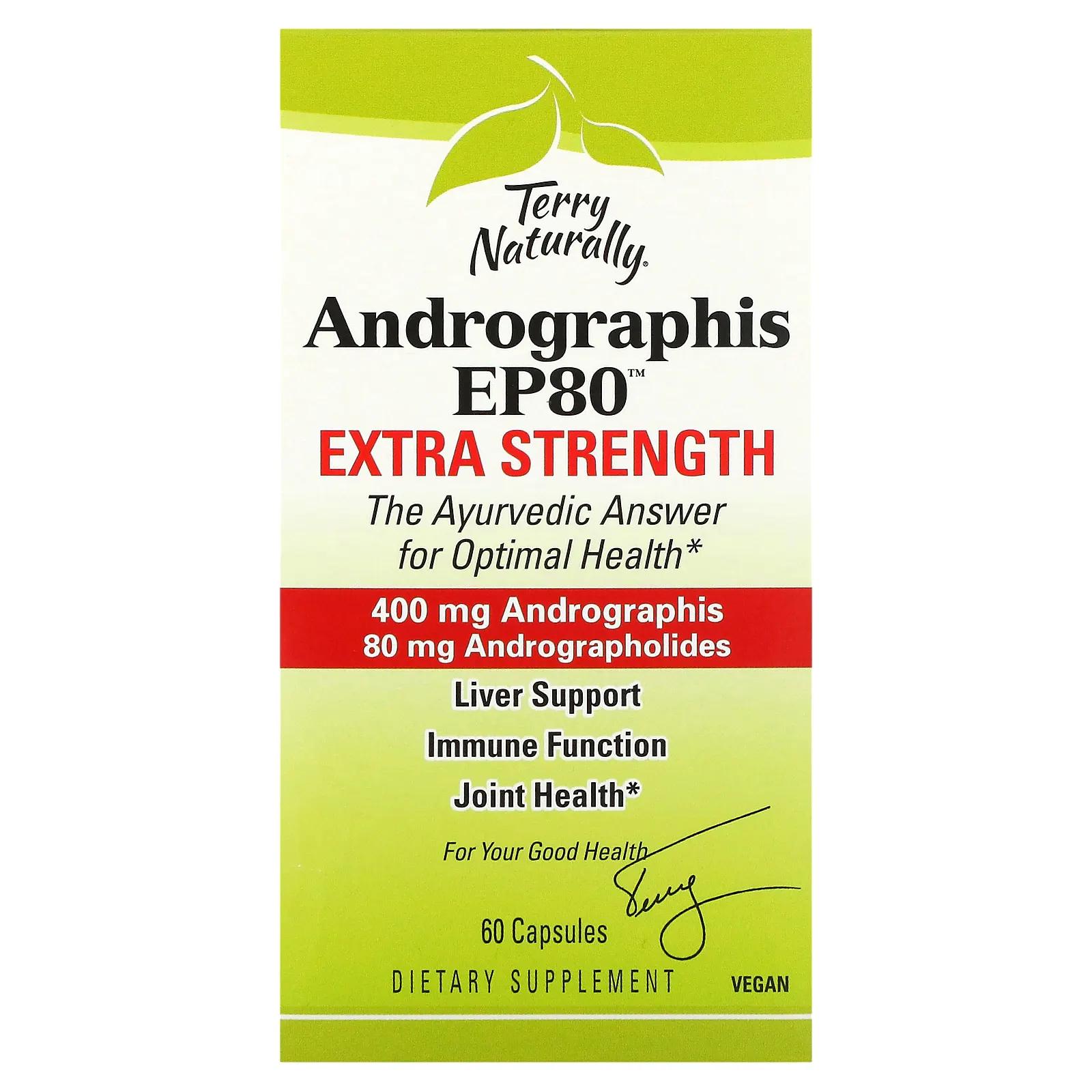 Terry Naturally Andrographis EP80 Extra Strength 60 Capsules terry naturally терри нэтуралли снятие раздражительности 45 таблеток