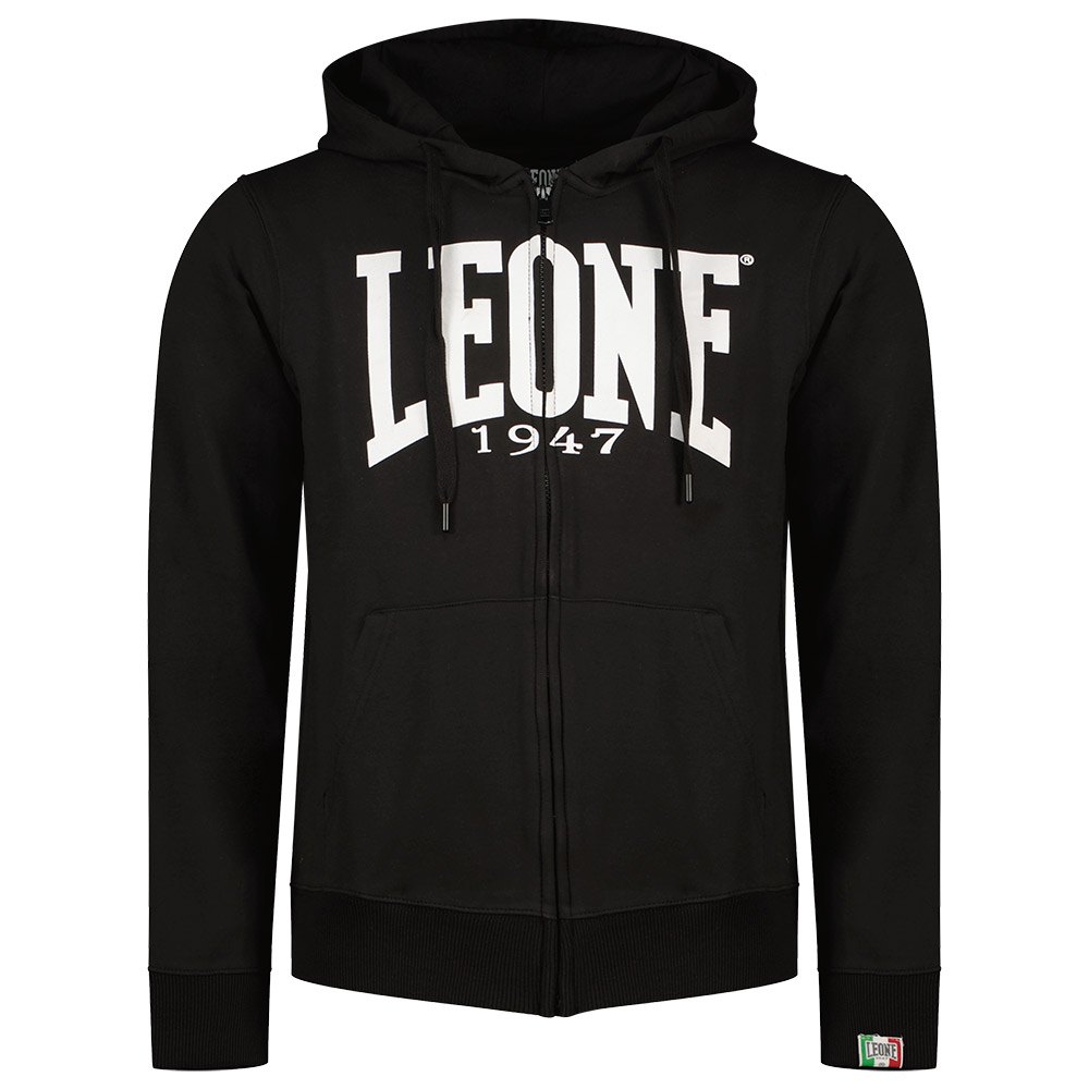 Толстовка Leone Apparel Big Logo Basic Full Zip, черный брюки leone apparel big logo basic tracksuit черный