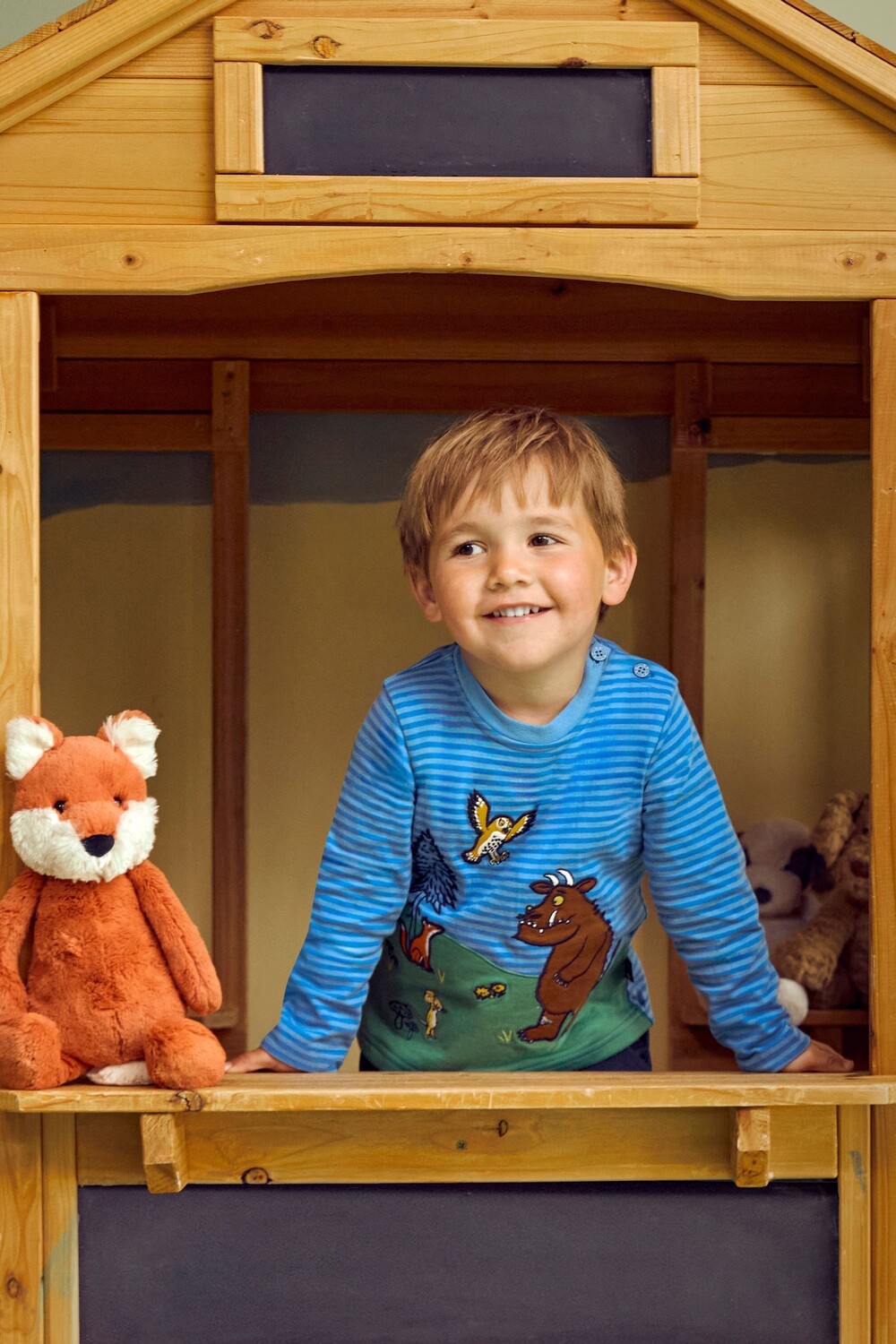 

JoJo Maman Bébé Детский топ Gruffalo с аппликацией Jojo Maman Bébé, синий