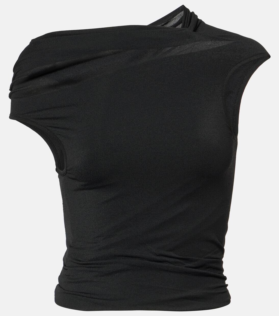 

Мини-платье из драпированного джерси Rick Owens, черный