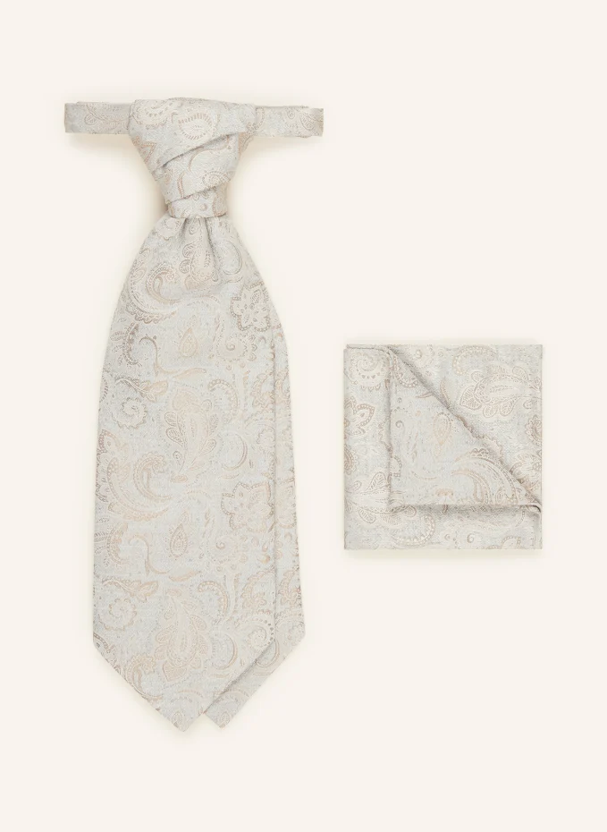Комплект: галстук и нагрудный платок Wilvorst, коричневый