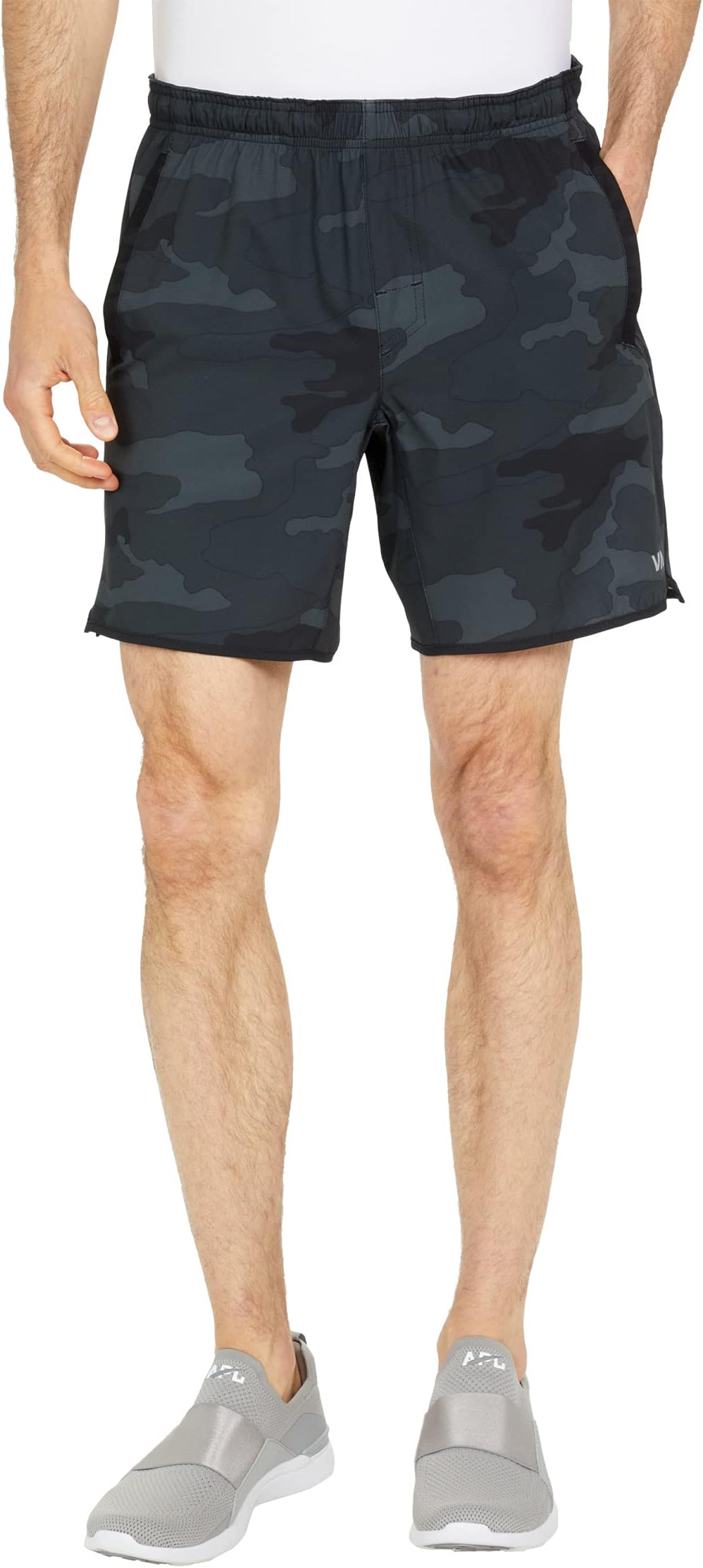Эластичные шорты для йоги RVCA, камуфляж мужские эластичные шорты для йоги rvca черный