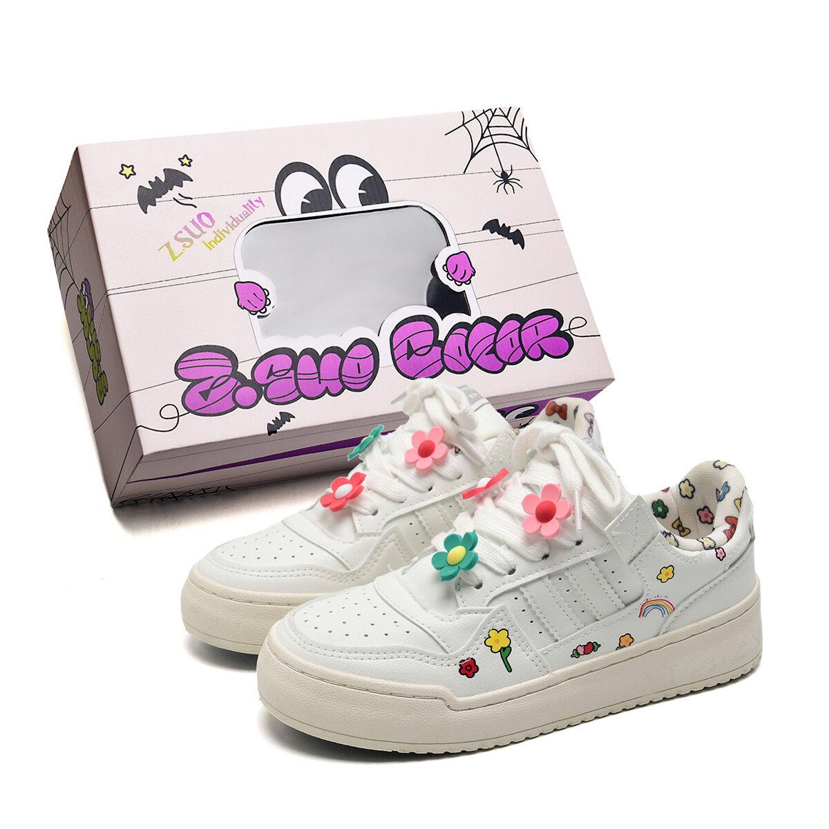 

Кроссовки Z.SUO Skateboarding Shoes Women's Low-top White, белый