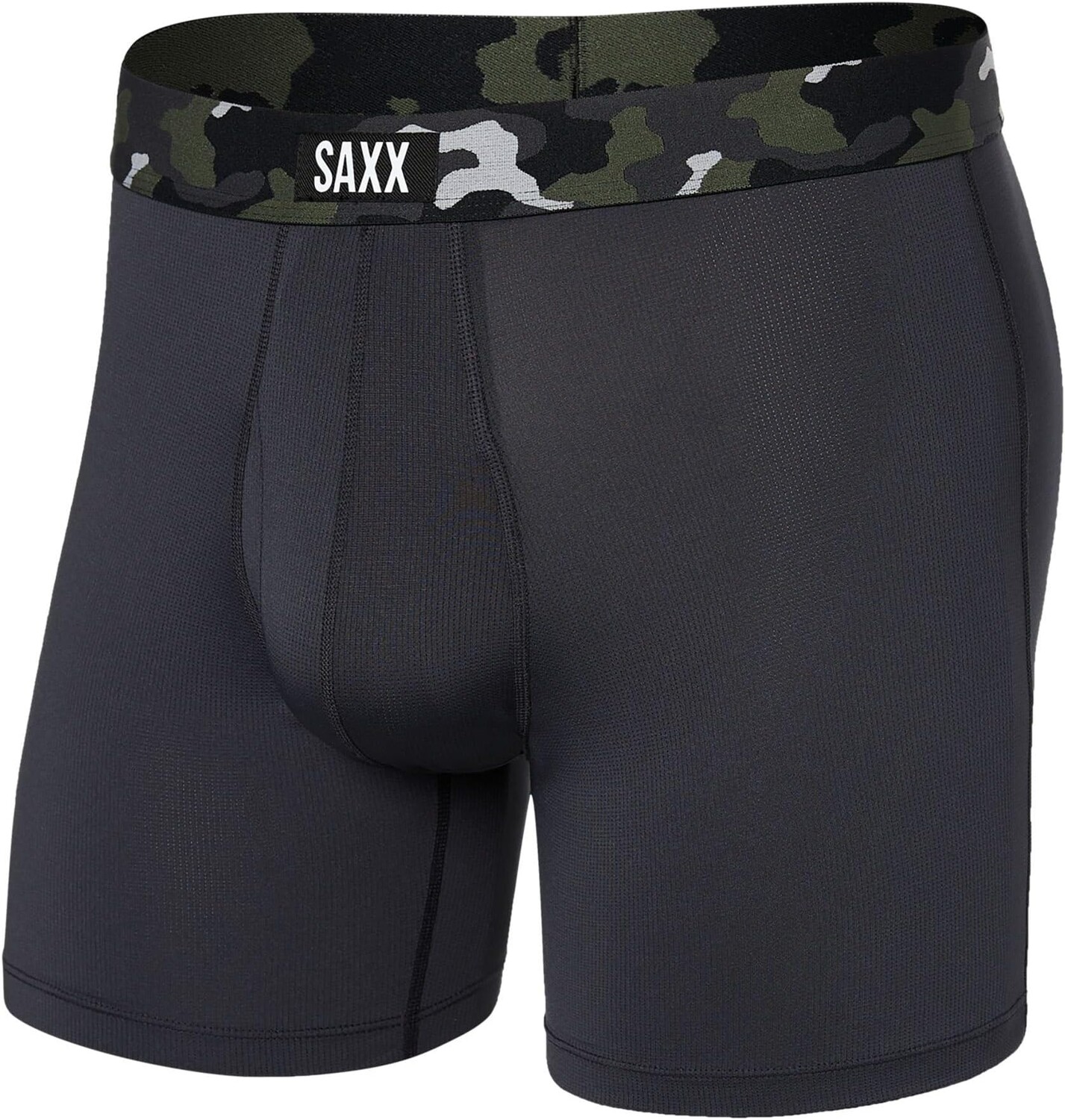 

Спортивные сетчатые трусы-боксеры SAXX UNDERWEAR, цвет Faded Black/Camo Waistband