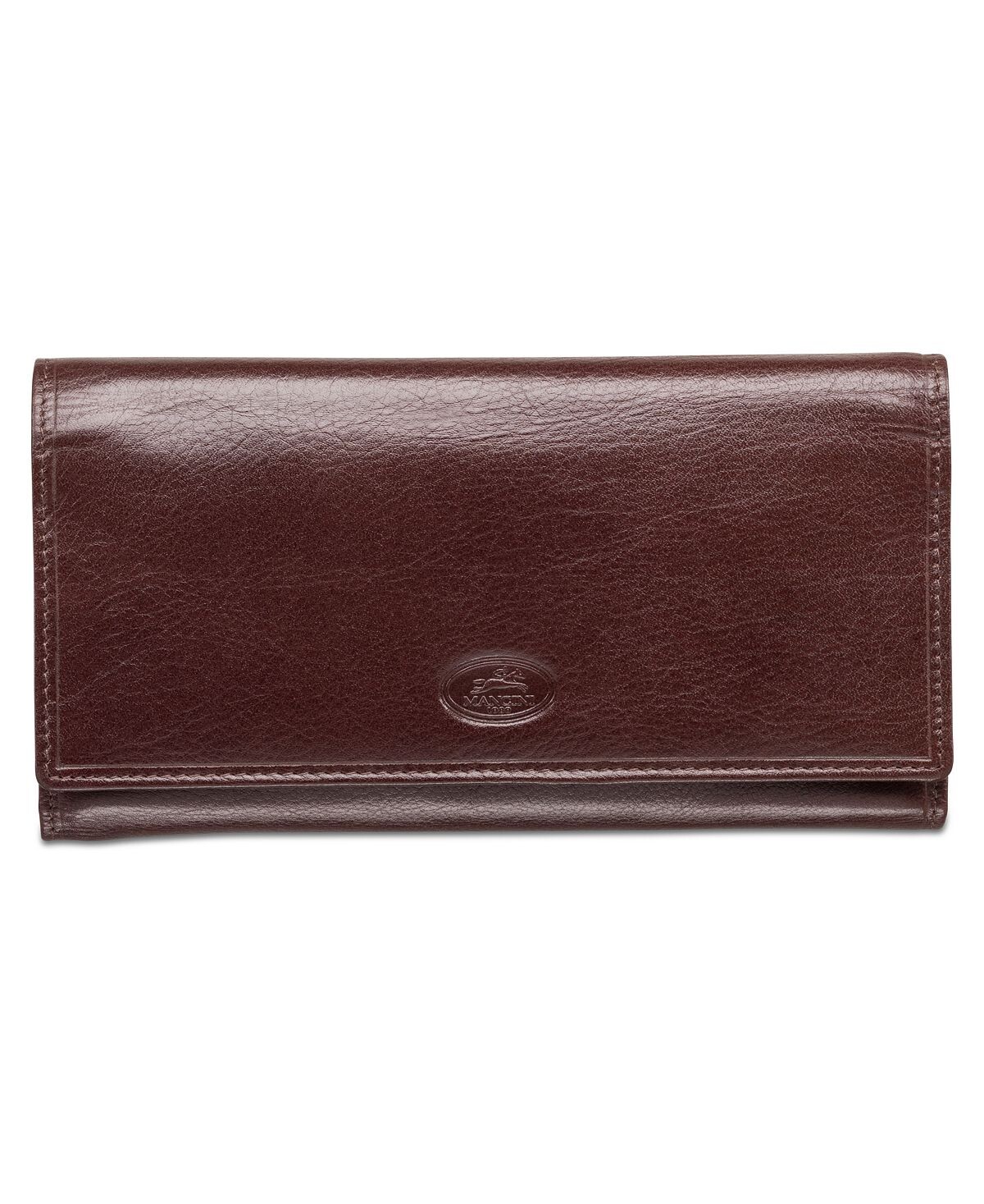

Кошелек для чековой книжки тройного сложения Equestrian-2 Collection RFID Secure Mancini, коричневый