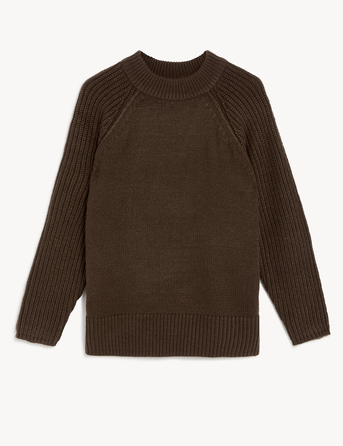 

Длинный джемпер в рубчик с круглым вырезом Marks & Spencer