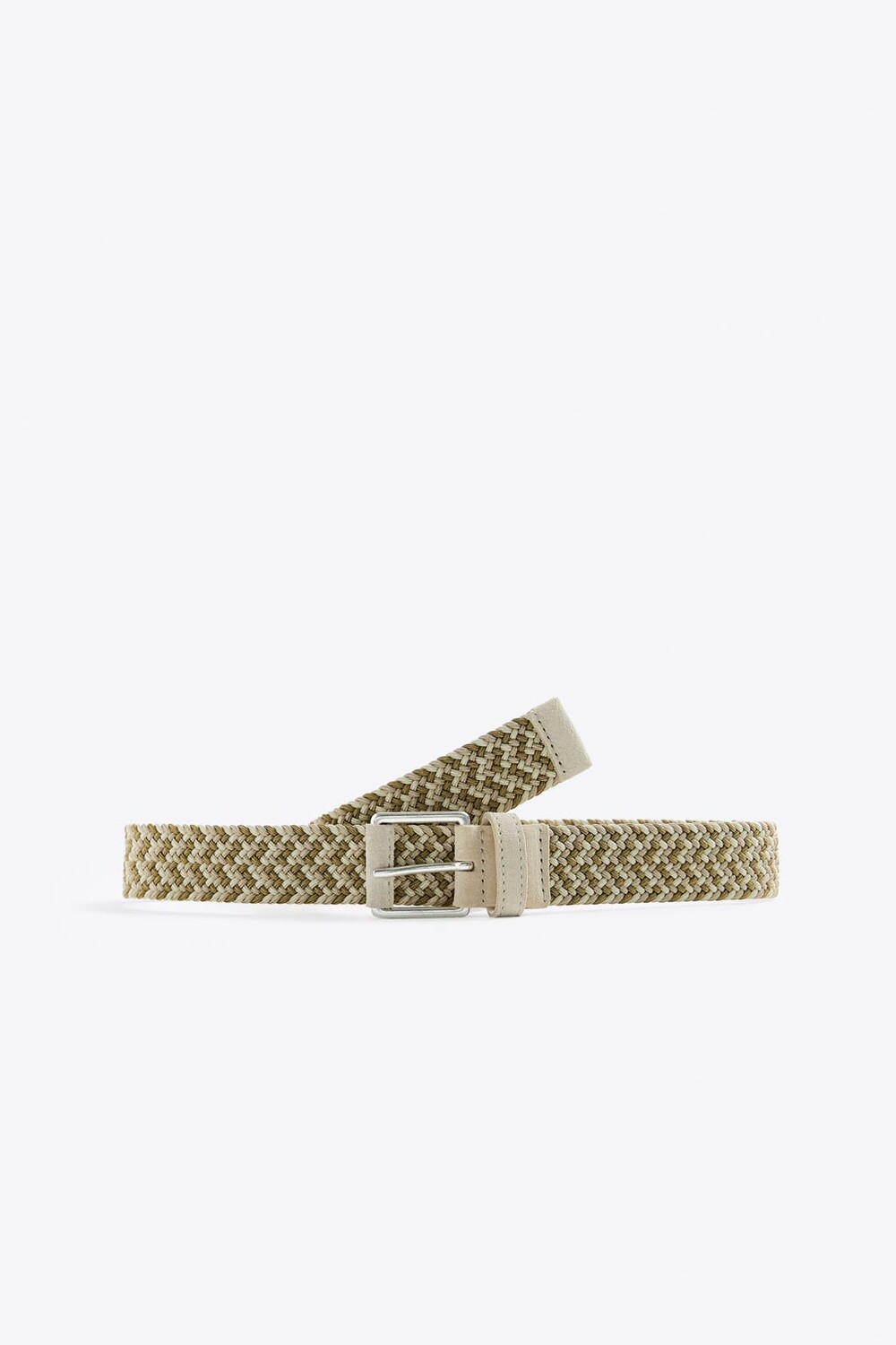 

Плетеный ремень ZARA, экру
