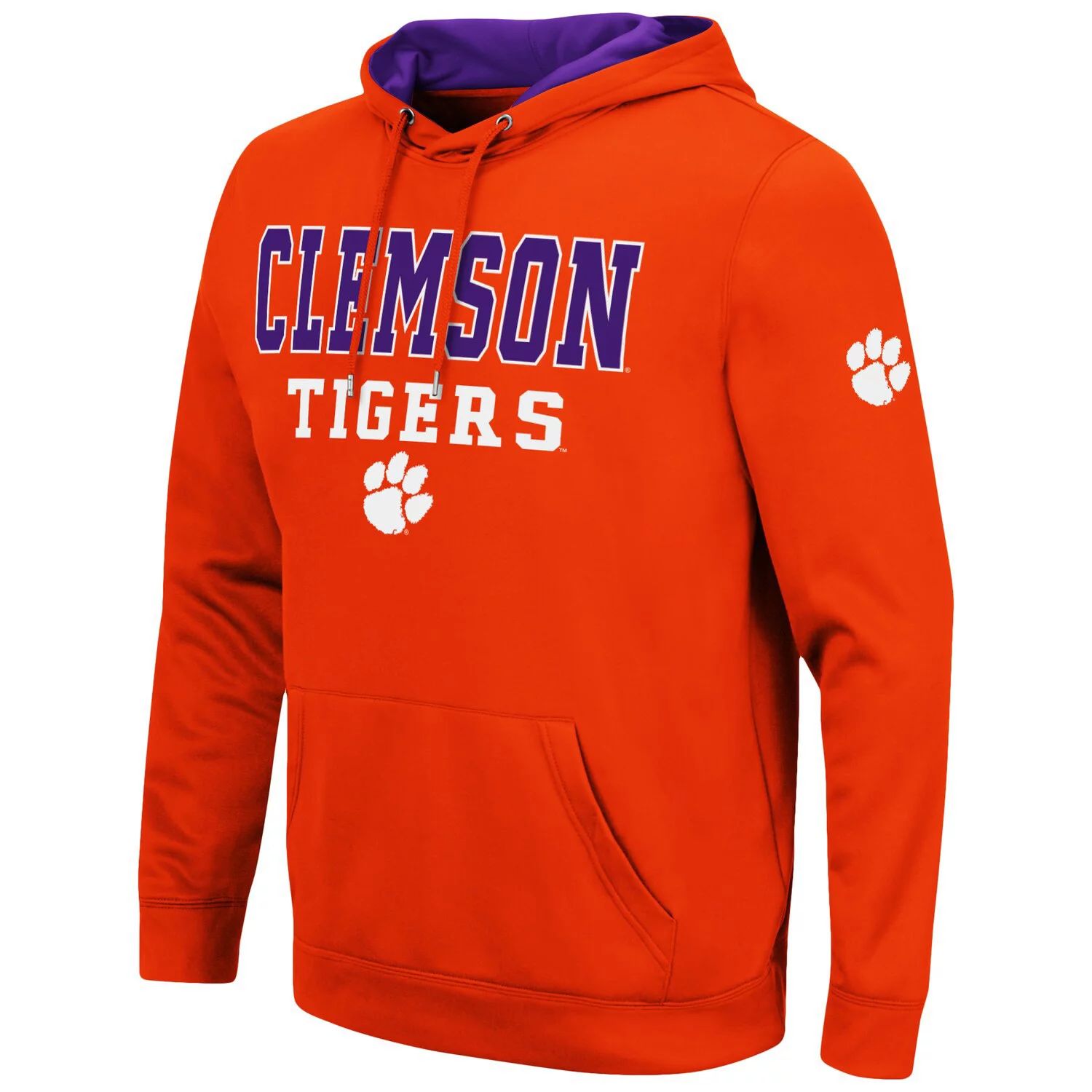 

Мужской пуловер с капюшоном Colosseum Orange Clemson Tigers Sunrise