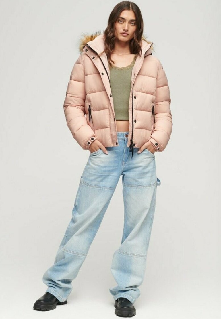 

Куртка Superdry ПУФФЕР, цвет pink blush