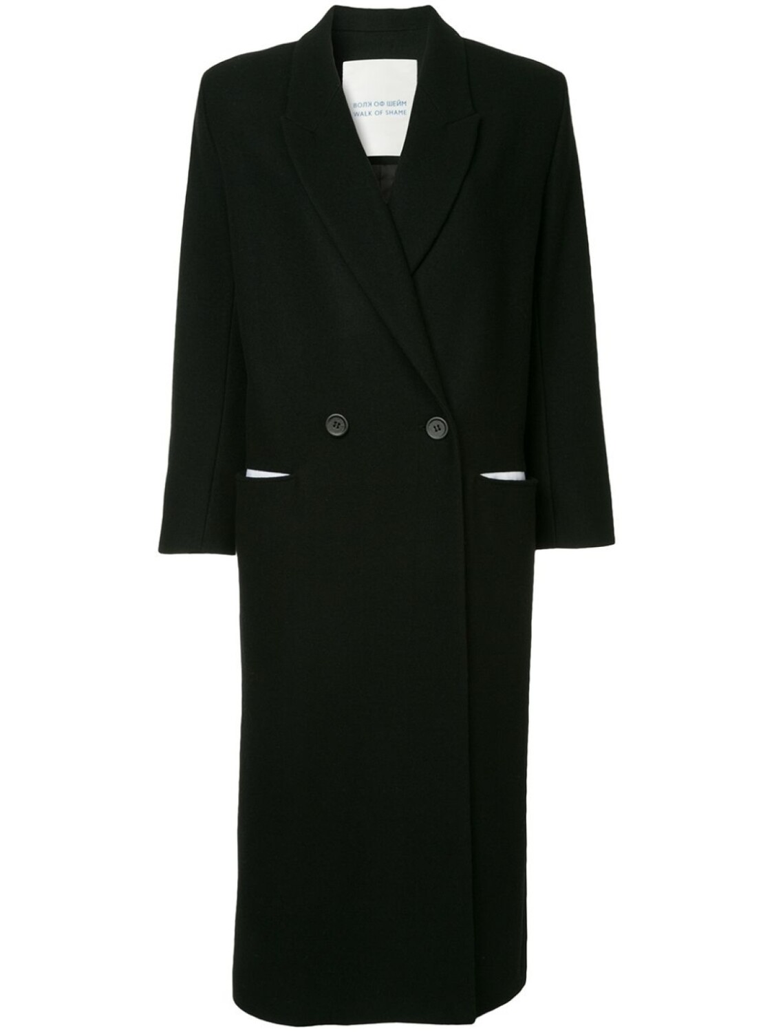 

Walk Of Shame single breasted coat, черный