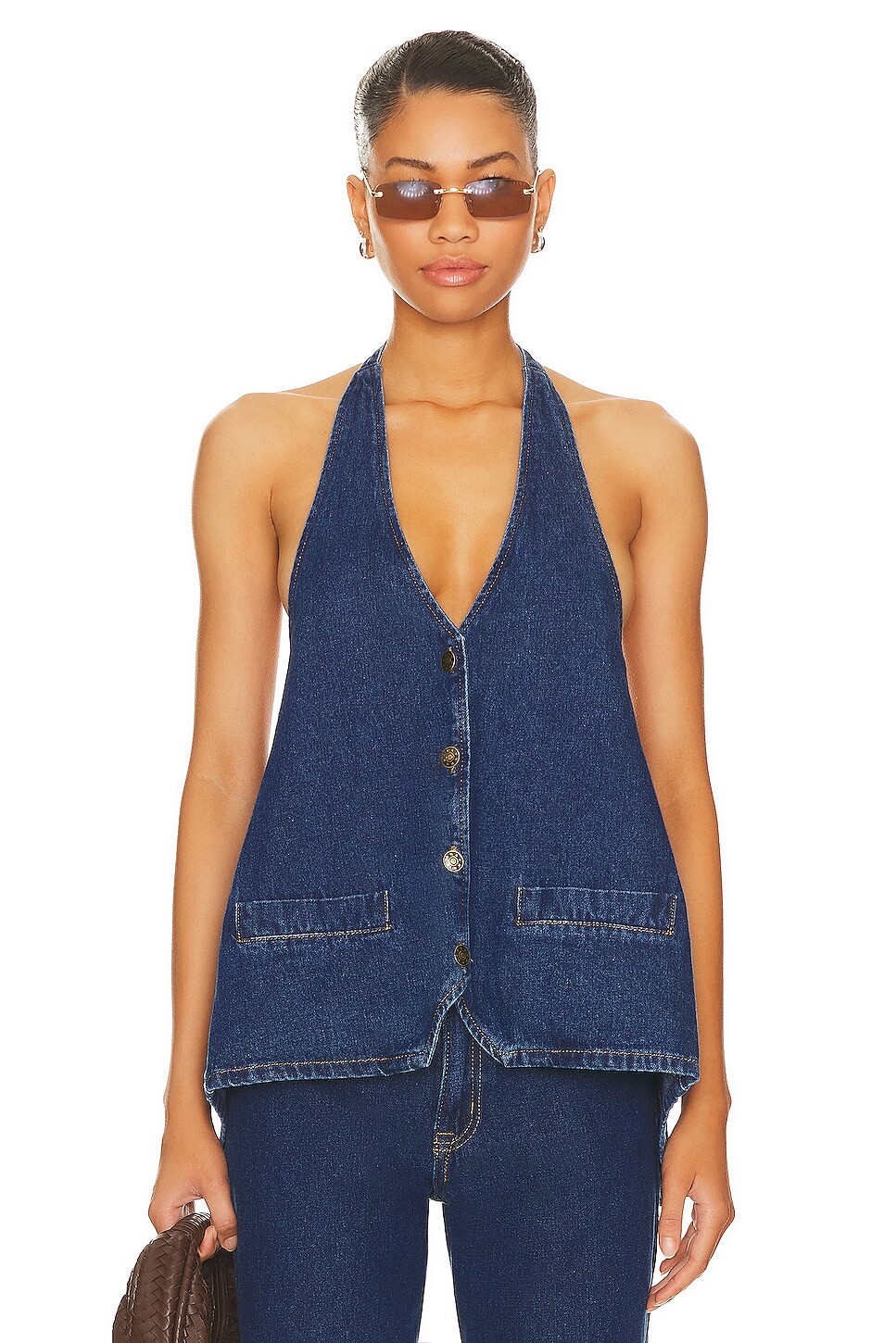 

Топ LIONESS Hills Halter, цвет Dark Denim