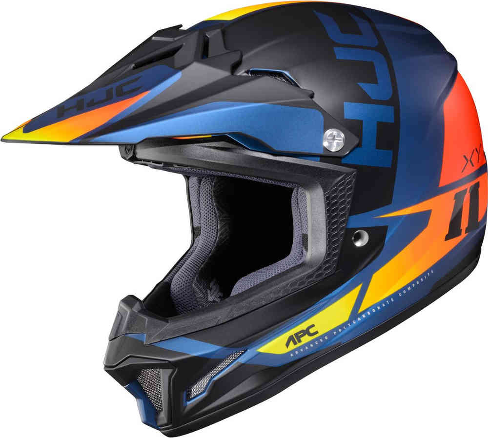 xy CL-XY II Creed Молодежный шлем для мотокросса HJC, черный матовый/оранжевый
